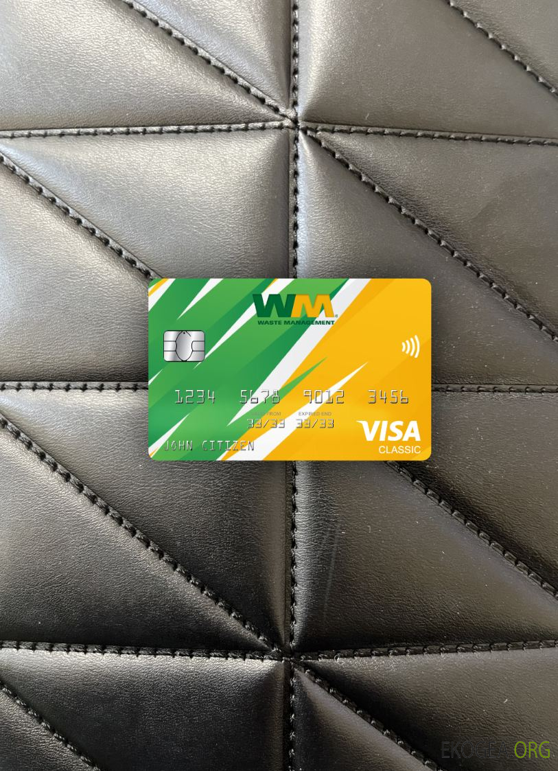 USA Waste Management banque visa carte classique photolook recto